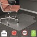 deflecto CM15233 RollaMat Frequent Use Chair Mat for Medium Pile Carpet, 45 x 53 w/Lip, Clear