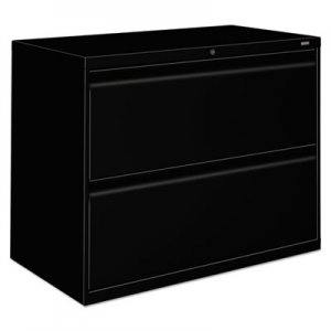 HON HON882LP 800 Series Two-Drawer Lateral File, 36w x 19.25d x 28.38h, Black