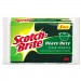 Scotch-Brite MMMHD3 Heavy-Duty Scrub Sponge, 4 1/2 x 2 7/10 x 3/5 Green/Yellow, 3