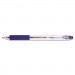 Pentel PENBK93C R.S.V.P. RT Retractable Ballpoint Pen, 1mm, Clear Barrel, Blue Ink, Dozen