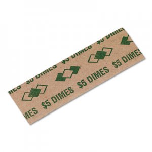 PM Company 53010 Tubular Coin Wrappers, Dimes, $5, Pop-Open Wrappers, 1000/Pack