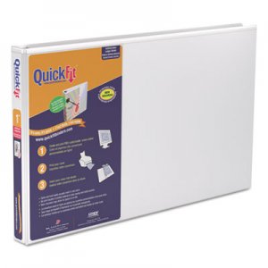 Stride 94010 QuickFit by Stride Ledger D-Ring View Binder, 1" Capacity, 11 x 17, White