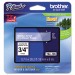 Brother P-Touch TZE145 TZe Standard Adhesive Laminated Labeling Tape, 3/4w, White on Clear