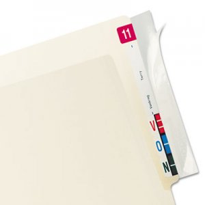 Tabbies 68386 Protector, End Tab Folder, 8x2, Clear, 100/PK