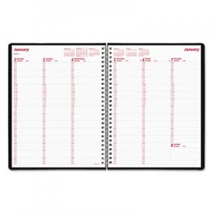 Brownline REDCB950VBLK DuraFlex Weekly Planner, 8 1/2 x 11, Black, 2017