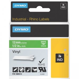 DYMO 1805414 White 0n Green Color Coded Label