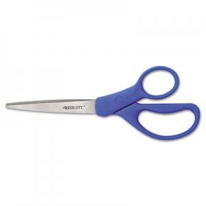 Westcott 15452 Preferred Line Stainless Steel Scissors, 8" Long, Blue, 2/Pack