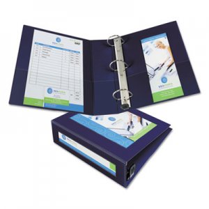 Avery 68038 Framed View Heavy-Duty Binder w/Locking 1-Touch EZD Rings, 3" Cap, Navy Blue