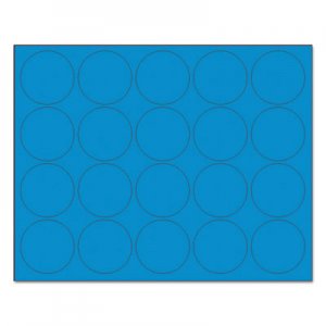 MasterVision BVCFM1601 Interchangeable Magnetic Board Accessories, Circles, Blue, 3/4", 20/Pack