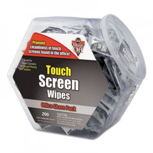 Falcon Safety Products DMHJ Touch Screen Wipes, 5 x 6, 200 Individual Foil Packets
