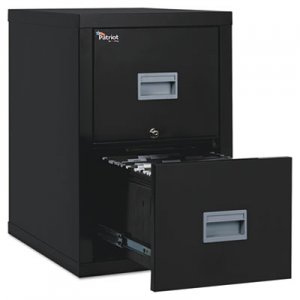 FireKing FIR2P1825CBL Patriot Insulated Two-Drawer Fire File, 17-3/4w x 25d x 27-3/4h, Black