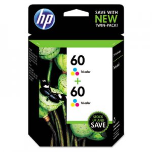 HP CZ072FN 60, (CZ072FN) 2-pack Tri-color Original Ink Cartridges