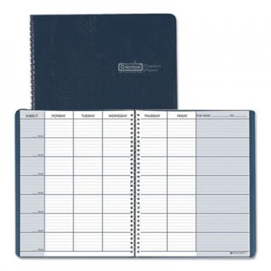 House of Doolittle HOD50907 Teacher's Planner, Embossed Simulated Leather Cover, 11 x 8-1/2, Blue