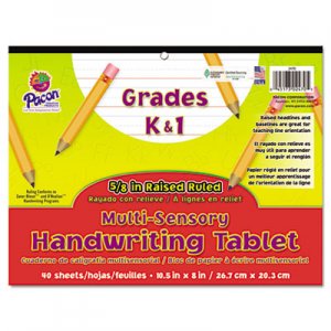 Pacon PAC2470 Multi-Sensory Handwriting Tablet, 10-1/2 x 8, 40 Sheets/Pad