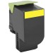 Lexmark 80C0SYG CX 310/410/510 Yellow Standard Yield Return Program Print Cartridge (2K)