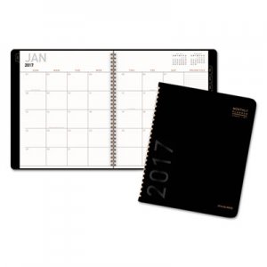At-A-Glance 70260X05 Contemporary Monthly Planner, Premium Paper, 8 7/8 x 11, Black Cover, 2017