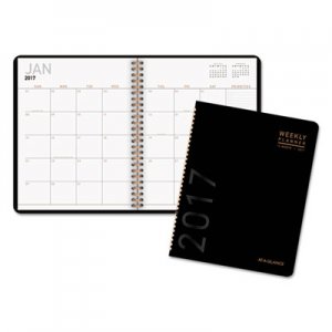 At-A-Glance 70120X05 Contemporary Monthly Planner, 6 7/8 x 8 3/4, Black Cover, 2017