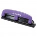 Bostitch ACI2105 EZ Squeeze Three-Hole Punch, 12-Sheet Capacity, Purple/Black