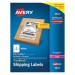 Avery 5912 Shipping Labels w/Ultrahold Ad & TrueBlock, Laser, 5 1/2 x 8 1/2, White, 500/Box