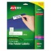 Avery 8425 Removable 1/3 Cut File Folder Labels, 15/16 x 3 7/16, White, 450/PK