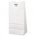Genpak BAGGW4500 Grocery Paper Bags, 5" x 9.75", White, 500 Bags