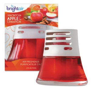 Bright Air 900022 Scented Oil Air Freshener, Macintosh Apple and Cinnamon, Red, 2.5oz