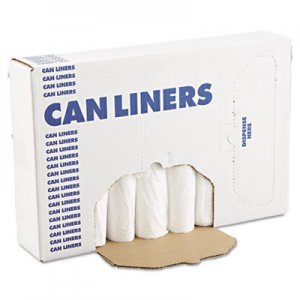 Boardwalk BWK2432EXH Low-Density Waste Can Liners, 16 gal, 0.4 mil, 24" x 32", White, 500/Carton