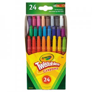 Crayola CYO529724 Twistables Mini Crayons, 24 Colors/Pack