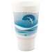 Dart 32AJ20H Horizon Hot/Cold Foam Drinking Cups, 32oz, Teal/White, 16/Bag, 25 Bags/Carton