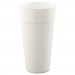 Dart DCC24J16 Drink Foam Cups, Hot/Cold, 24oz, White, 25/Bag, 20 Bags/Carton
