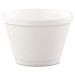 Dart DCC6SJ12 Foam Containers, 6oz, White, 50/Bag, 20 Bags/Carton