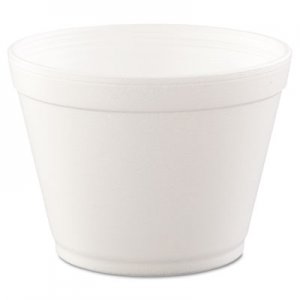 Dart DCC16MJ32 Foam Containers,16oz, White, 25/Bag, 20 Bags/Carton