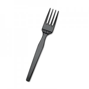 Dixie SSF51 SmartStock Plastic Cutlery Refill, Forks, Black, 40/Pack, 24 Packs/Carton
