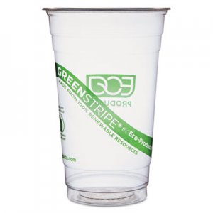 Eco-Products ECOEPCC20GS GreenStripe Renewable & Compostable Cold Cups - 20oz., 50/PK, 20 PK/CT