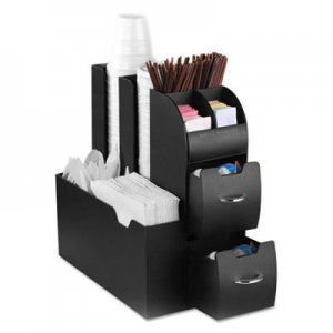 Mind Reader EMSCAD01BLK Coffee Condiment Caddy Organizer, 5 2/5 x 11 x 12 3/5, Black