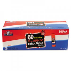 Elmer's E501 Washable All Purpose School Glue Sticks, Clear, 60/Box
