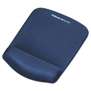 Fellowes 9287301 PlushTouch Mouse Pad with Wrist Rest, Foam, Blue, 7 1/4 x 9-3/8