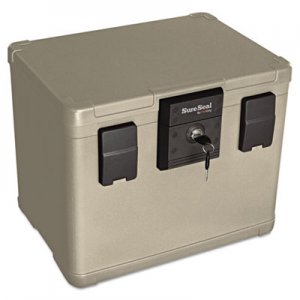 SureSeal By FireKing FIRSS106 Fire and Waterproof Chest, 0.60 ft3, 16w x 12-1/2d x 13h, Taupe