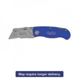 Great Neck 12113 Sheffield Folding Lockback Knife, 1 Utility Blade, Blue