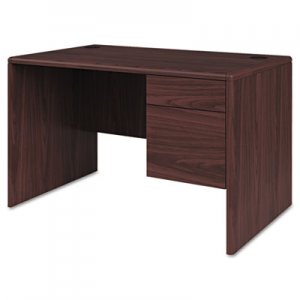 HON HON107885RNN 10700 Series Single Pedestal Desk with Three-Quarter Height Right Pedestal, 48" x 30" x 29.5", Mahogany