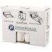 Inteplast Group IBSS386012N High-Density Can Liner, 38 x 60, 60gal, 12mic, Clear, 25/Roll, 8 Rolls/Carton