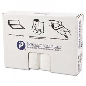 Inteplast Group IBSS334017N High-Density Can Liner, 33 x 40, 33gal, 17mic, Clear, 25/Roll, 10 Rolls/Carton
