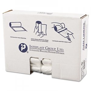 Inteplast Group IBSS303710N High-Density Can Liner, 30 x 37, 30gal, 10mic, Clear, 25/Roll, 20 Rolls/Carton