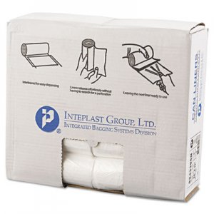 Inteplast Group IBSS243306N High-Density Can Liner, 24 x 33, 16gal, 6mic, Clear, 50/Roll, 20 Rolls/Carton
