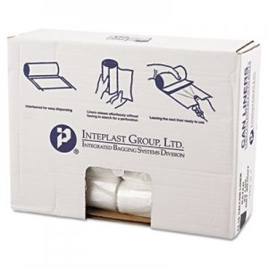 Inteplast Group IBSVALH2433N8 High-Density Can Liner, 24 x 31, 16gal, 7mic, Clear, 50/Roll, 20 Rolls/Carton