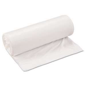 Inteplast Group IBSSL3339XHW Low-Density Can Liner, 33 x 39, 33gal, .8mil, White, 25/Roll, 6 Rolls/Carton