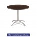 Iceberg 65624 CafeWorks Table, 36 dia x 30h, Walnut/Silver