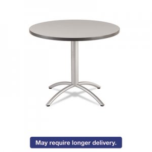 Iceberg 65621 CafeWorks Table, 36 dia x 30h, Gray/Silver