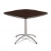 Iceberg 65614 CafeWorks Table, 36w x 36d x 30h, Walnut/Silver