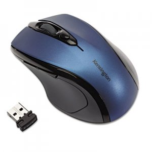 Kensington 72421 Pro Fit Mid-Size Wireless Mouse, Right, Windows, Sapphire Blue